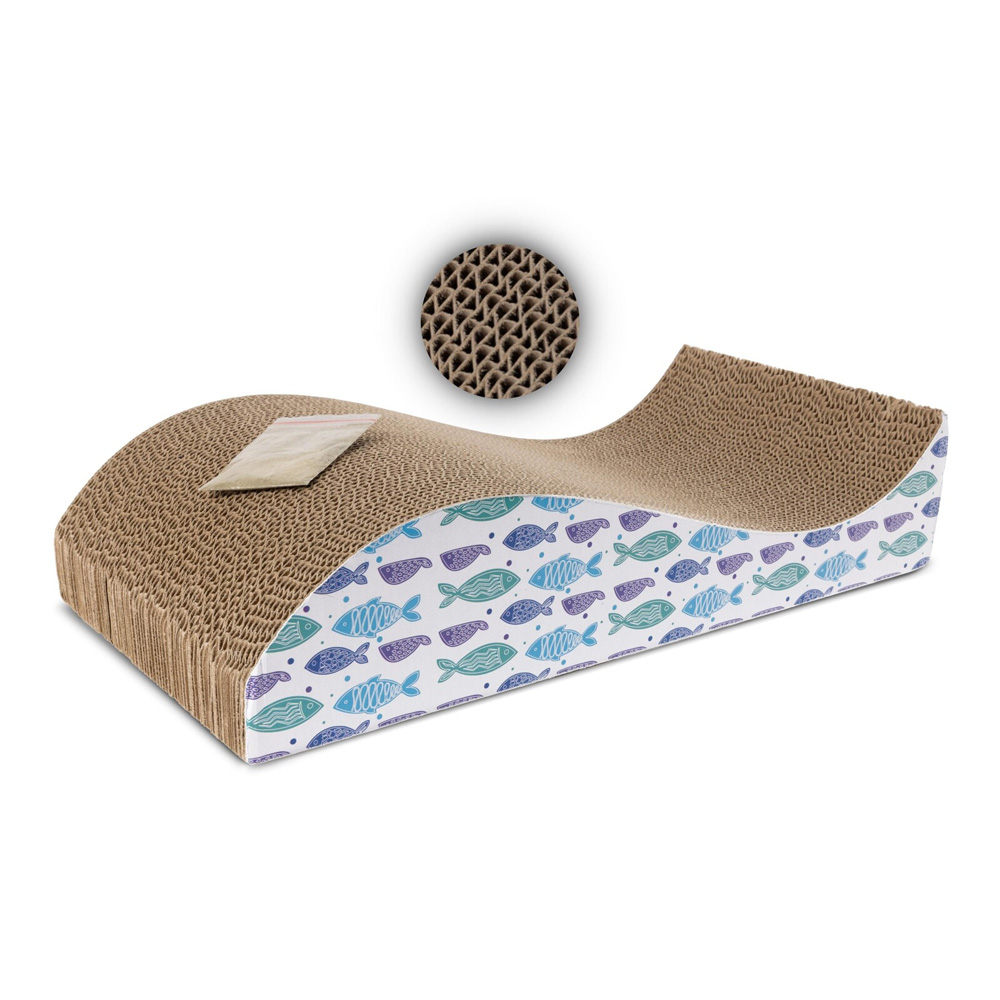 Drapak dla Kota z Kocimiętką Fala Karton 41x20,5x7cm